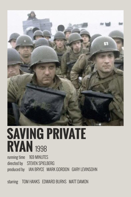 private ryan 3 Poster Canvas Movie Film Print A0 A1 A2 A3 A4 A5 A6 Art Wall Deco