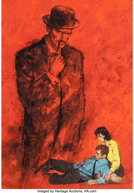 LOU MARCHETTI (American, 1920-1992). Maigret Has Scruples, paperback cover, 1959