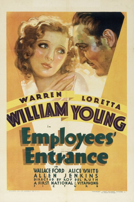 Employees_ Entrance (1933)_0 Movie Film Poster Canvas iconic design