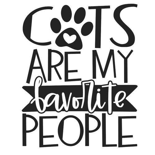 cats are my favorite people (7) Poster Canvas Movie Film Print A0 A1 A2 A3 A4 A5