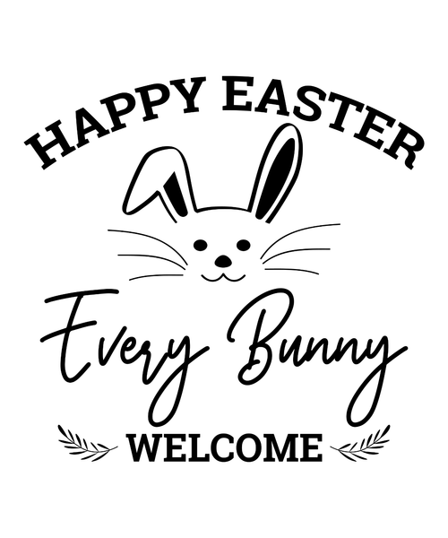 Happy easter every bunny welcome Poster Canvas Movie Film Print A0 A1 A2 A3 A4 A