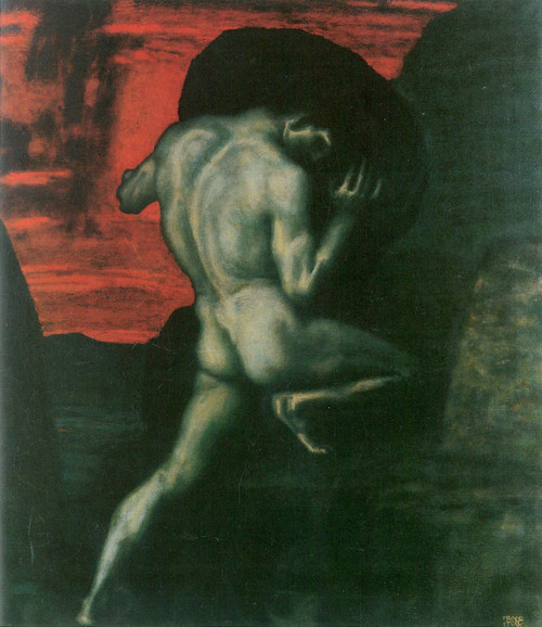 Sisyphus_by_von_Stuck Poster Canvas Movie Film Print A0 A1 A2 A3 A4 A5 A6 Art Wa
