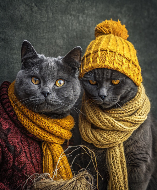 Cat Portrait Custom Two of Pets Portrait Renaissance Personalized GiftRoyal Pets