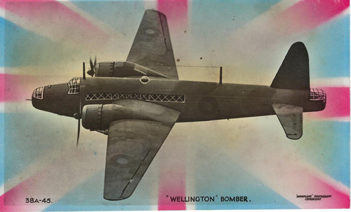 Wellington Bomber - World War II (WWII) areoplane postcard reprint Poster Canvas