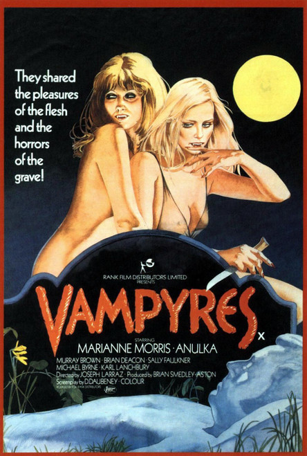 Vampyres 1974 01 Poster Canvas Movie Film Print A0 A1 A2 A3 A4 A5 A6 Art Wall De