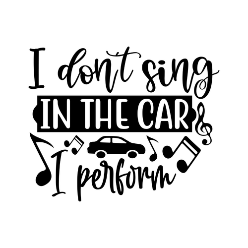 I dont sing in the car I perform-01 Poster Canvas Movie Film Print A0 A1 A2 A3 A