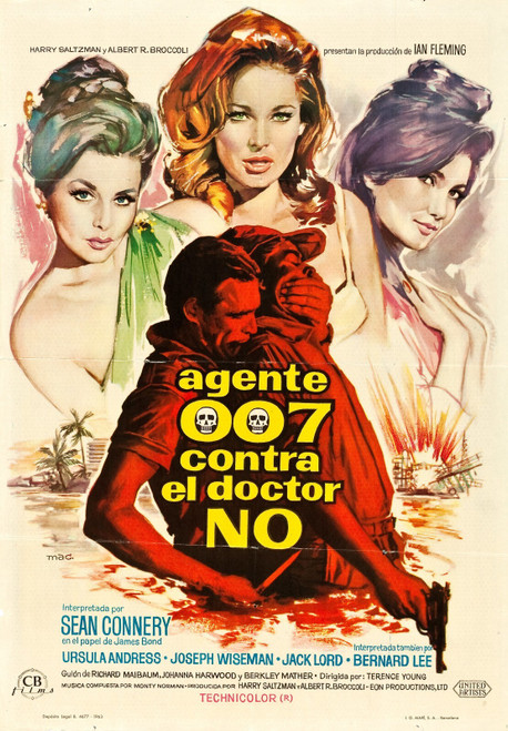 Dr. No (1962)_9 Movie Film Poster Canvas iconic design