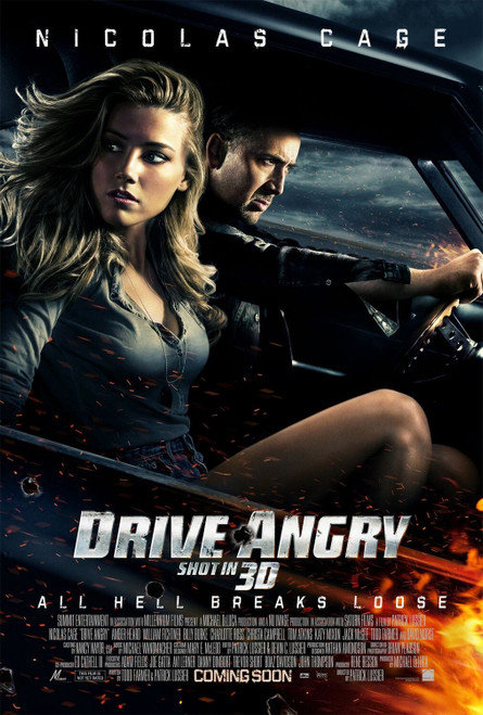 Drive Angry (2011)_1 Movie Film Poster Canvas iconic design