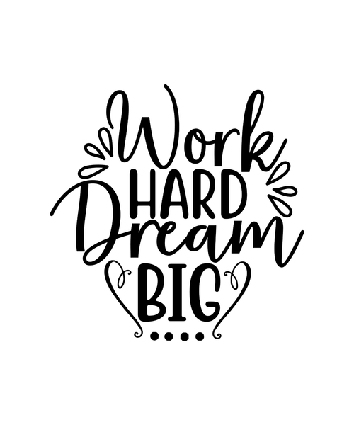 work hard dream big-01 Poster Canvas Movie Film Print A0 A1 A2 A3 A4 A5 A6 Art W