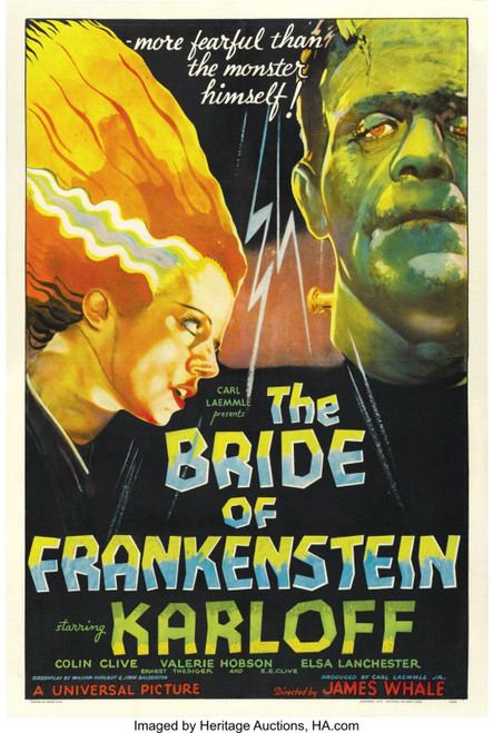 THE BRIDE OF FRANKENSTEIN (1935) 1 Poster Canvas Movie Film Print A0 A1 A2 A3 A4