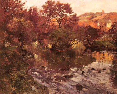 Thaulow_Frits_Golden_Autumn_Brittany Poster Canvas Movie Film Print A0 A1 A2 A3