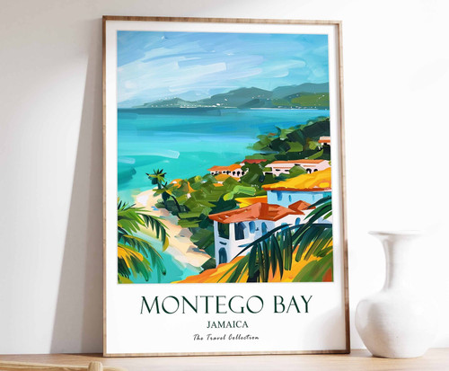 12_Montego Bay Print, Montego Bay Travel Poster, Jamaica Travel Poster, Caribbea