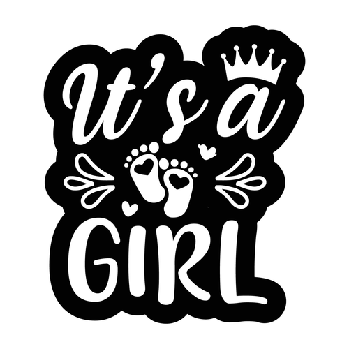 It s A Girl Sticker Design-01 Poster Canvas Movie Film Print A0 A1 A2 A3 A4 A5 A