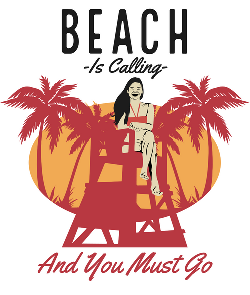 Beach is Calling and You Must Go Poster Canvas Movie Film Print A0 A1 A2 A3 A4 A