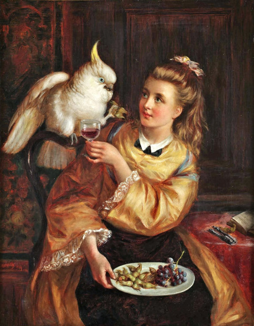 Thomas Heaphy - Woman with Cockatoo Poster Canvas Movie Film Print A0 A1 A2 A3 A