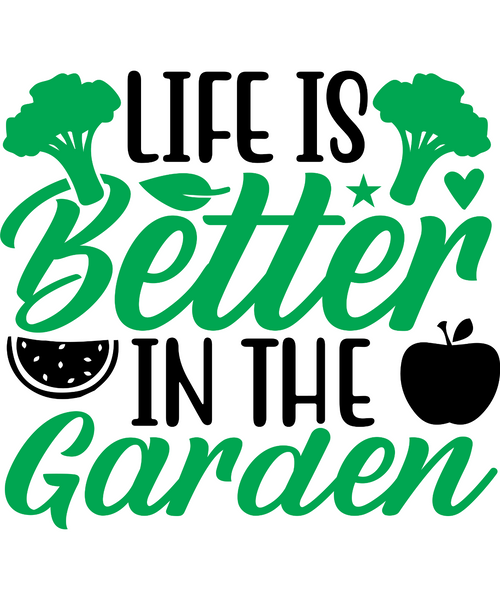 Life is better in the garden-01 Poster Canvas Movie Film Print A0 A1 A2 A3 A4 A5