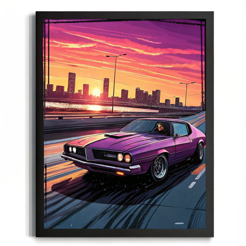 GTA V Wall Art Racing Poster Lambo Print Pop Art GTA VI Artwork Vice City Prints
