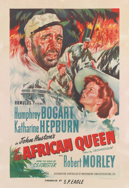 THE AFRICAN QUEEN (1951) 1 Poster Canvas Movie Film Print A0 A1 A2 A3 A4 A5 A6 A