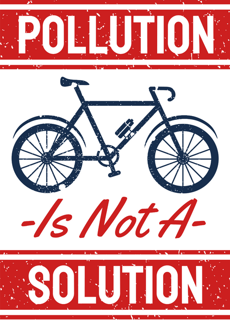 Pollution is Not Solution Poster Canvas Movie Film Print A0 A1 A2 A3 A4 A5 A6 Ar