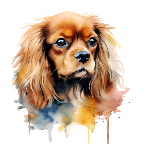 English Toy Spaniel (1) Poster Canvas Print Art Painting Decor Reprint wall A0 A