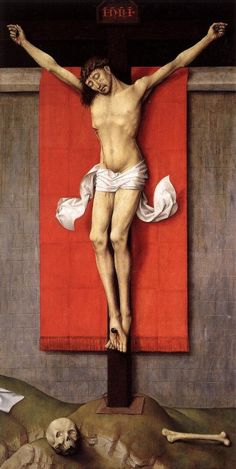 Weyden_Crucifixion_Diptych_(right_panel) Poster Canvas Movie Film Print A0 A1 A2