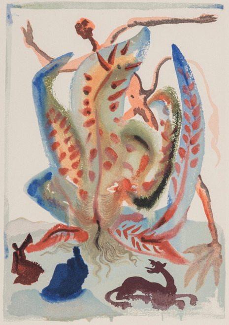 Salvador Dali (1904-1989). Purgatory Canto 23, from The Divine Comedy, circa 195