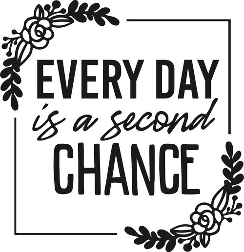 every day is a second chance Poster Canvas Movie Film Print A0 A1 A2 A3 A4 A5 A6