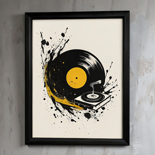 Vinyl Music Poster Wall Art Print Living Room Office Picture Music Record Art (1