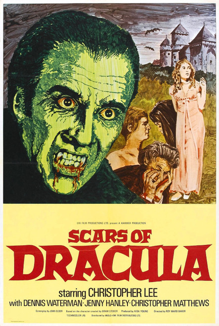Scars Of Dracula 01 Poster Canvas Movie Film Print A0 A1 A2 A3 A4 A5 A6 Art Wall
