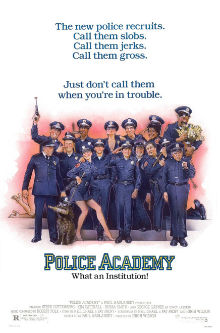Police Academy 1 Poster Canvas Movie Film Print A0 A1 A2 A3 A4 A5 A6 Art Wall De