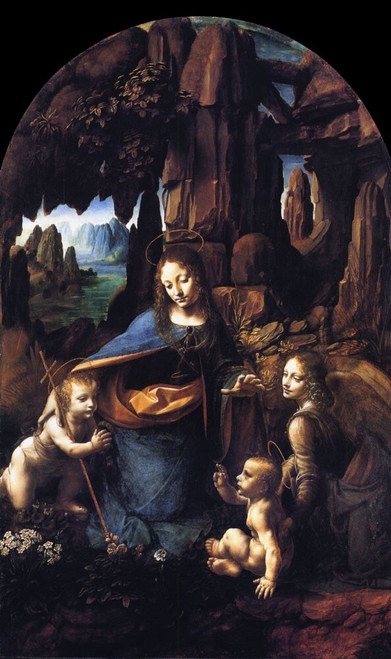 Leonardo_da_Vinci_Madonna_of_the_Rocks_1491 Art Gallery Poster Canvas Print Wall