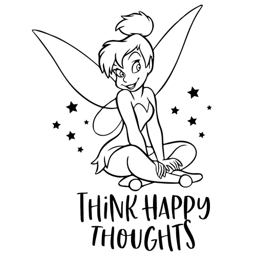 Think happy thoughts Poster Canvas Movie Film Print A0 A1 A2 A3 A4 A5 A6 Art Wal
