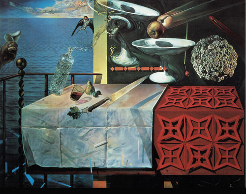 Salvador Dali - Still life-Fast Moving 1956 Poster Canvas Movie Film Print A0 A1