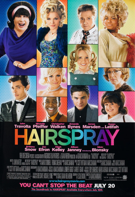 Hairspray (2007)_12 Movie Film Poster Canvas iconic design