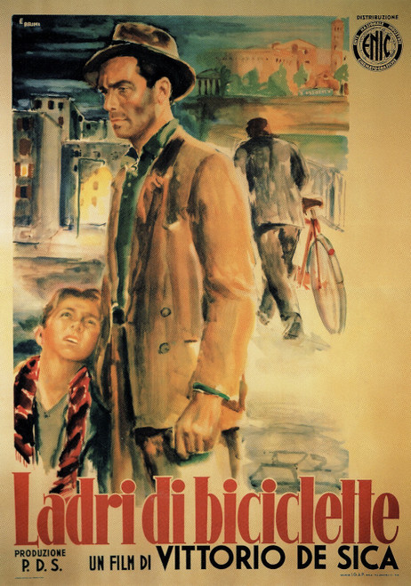 Bicycle Thieves- Italian 1948 Poster Canvas Movie Film Print A0 A1 A2 A3 A4 A5 A