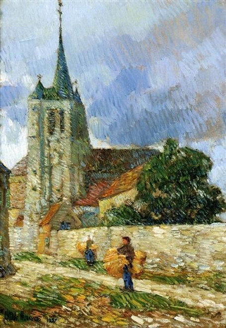 village-scene-breton Poster Canvas Movie Film Print A0 A1 A2 A3 A4 A5 A6 Art Wal