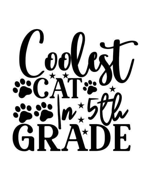 Coolest Cat In 5th Grade-01 (2) Poster Canvas Movie Film Print A0 A1 A2 A3 A4 A5