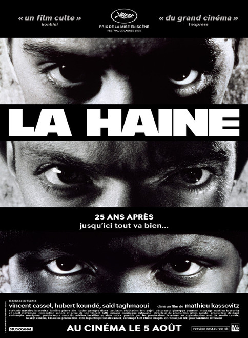 Hate (1995)_3 Movie Film Poster Canvas iconic design