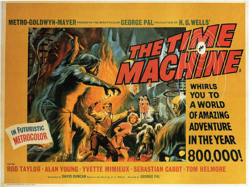 The Time Machine -British 1960 Poster Canvas Movie Film Print A0 A1 A2 A3 A4 A5