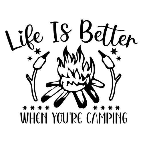 Life Is Better When Youre Camping-01 Poster Canvas Movie Film Print A0 A1 A2 A3