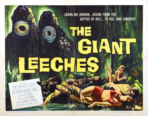 Attack Of Giant Leeches 02 Poster Canvas Movie Film Print A0 A1 A2 A3 A4 A5 A6 A