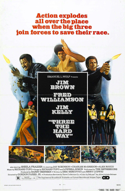 Three Hard Way 01 Poster Canvas Movie Film Print A0 A1 A2 A3 A4 A5 A6 Art Wall D