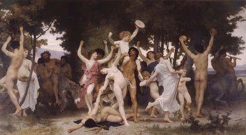 William-Adolphe-Bouguereau-La-jeunesse-de-Bacchus Poster Canvas Movie Film Print