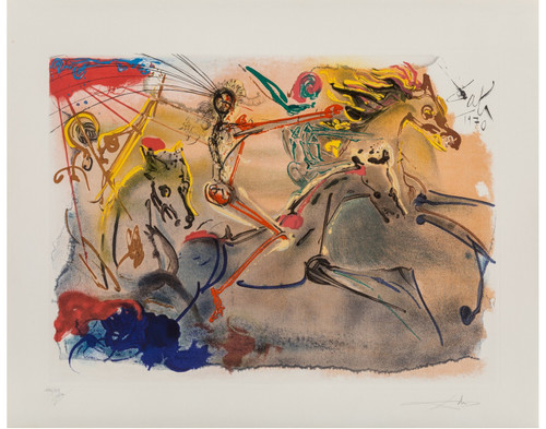 Salvador Dali (1904-1989). Les cavaliers de l'Apocalypse, 1970 Poster Canvas Mov