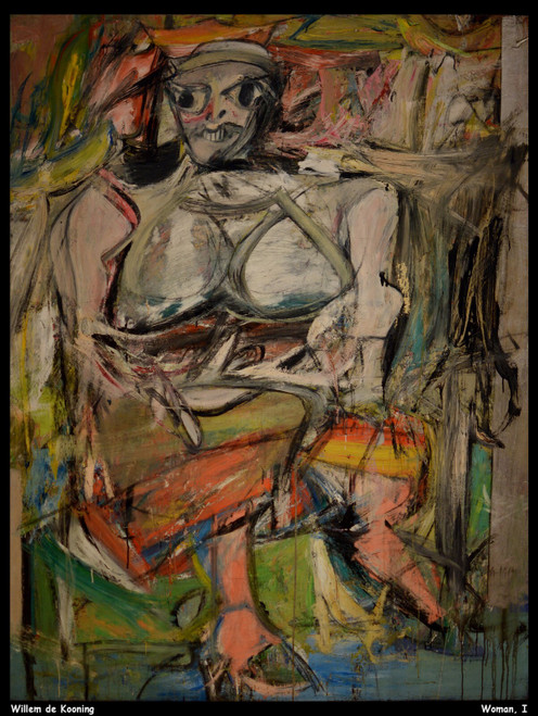 willem-de-kooning---woman-i--jpb_24739545405_o(1) Poster Canvas Movie Film Print