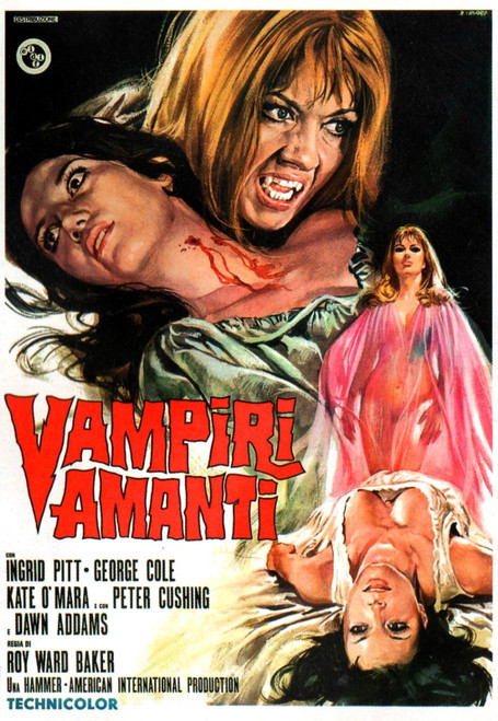 Vampire Lovers 02 Poster Canvas Movie Film Print A0 A1 A2 A3 A4 A5 A6 Art Wall D