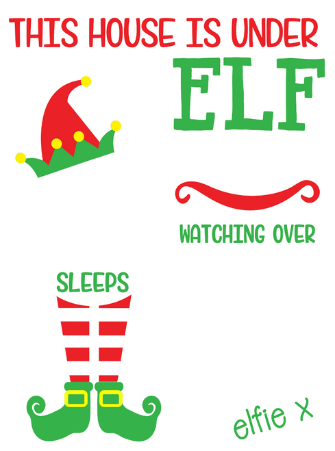 Elf Chalk Board Poster Canvas Movie Film Print A0 A1 A2 A3 A4 A5 A6 Art Wall Dec