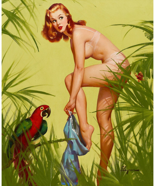 Pinup Girl - Bare Essentials 1957 Poster Canvas Picture Art Movie Car Game Film