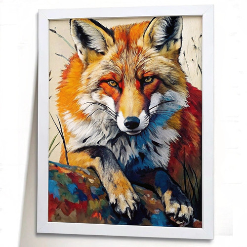Colourful Fox Art Print Modern Home Animal Decor Colourful Wildlife Fox Print (3