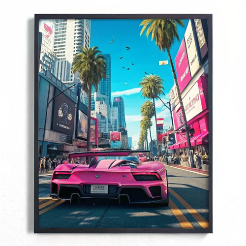 GTA VI Vice City Poster GTA Wall Art For Gaming Room GTA Print Gamer Gift (3) Po
